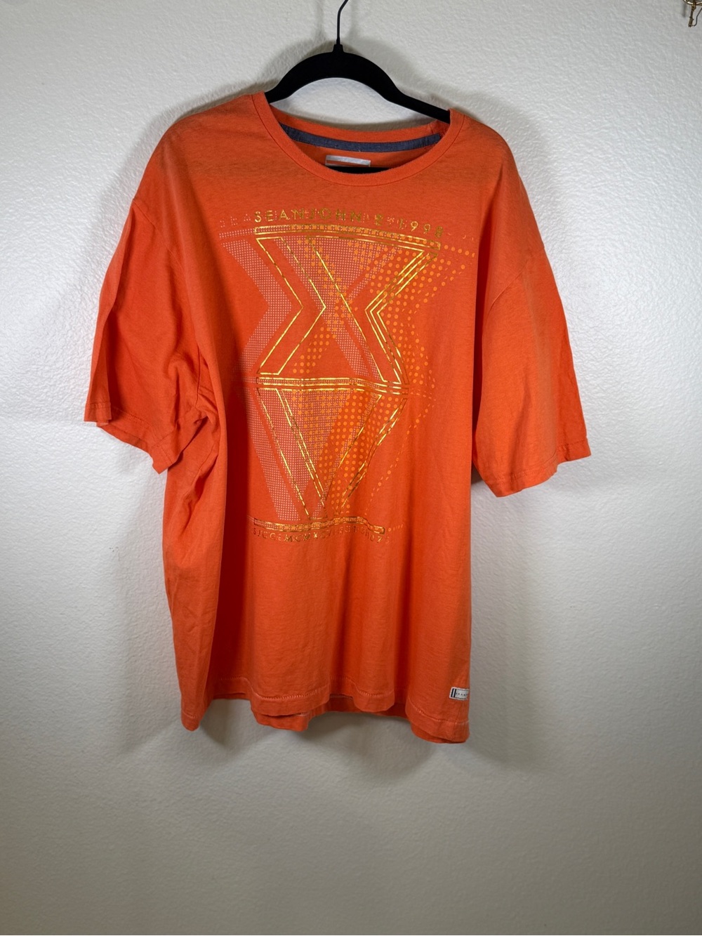 Sean John Orange Short-Sleeve Graphic Tee